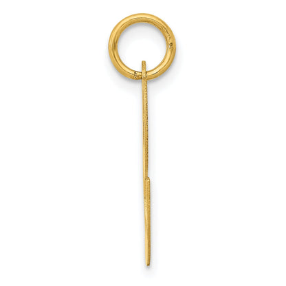 14k Yellow Gold 14k Large Fancy Script Letter C Initial Charm