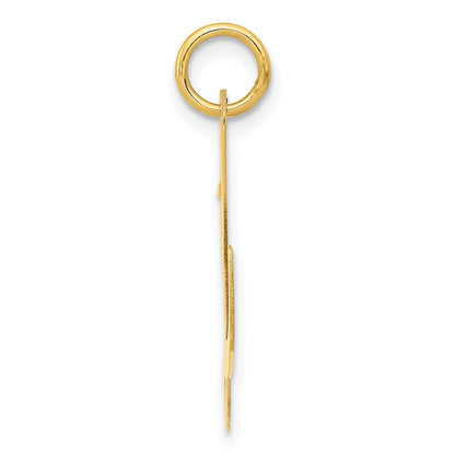 14k Yellow Gold 14k Large Fancy Script Letter L Initial Charm