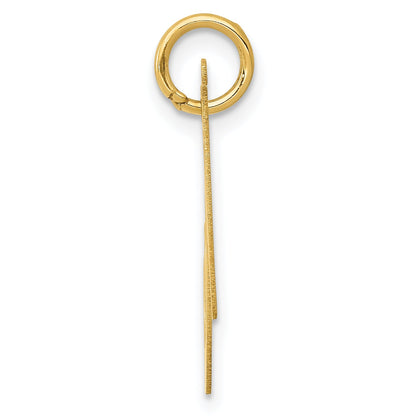 14k Yellow Gold 14k Large Fancy Script Letter N Initial Charm