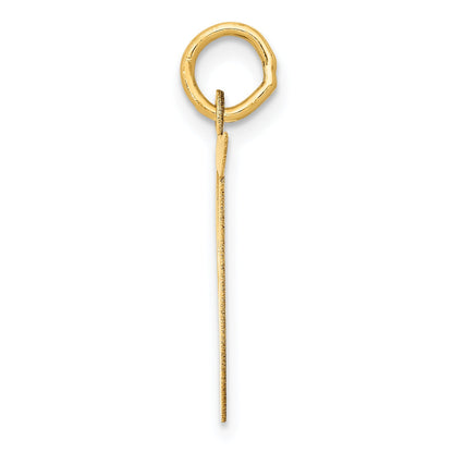 14k Yellow Gold 14k Large Fancy Script Letter T Initial Charm