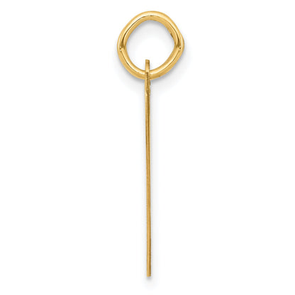 14k Yellow Gold 14k Large Fancy Script Letter V Initial Charm