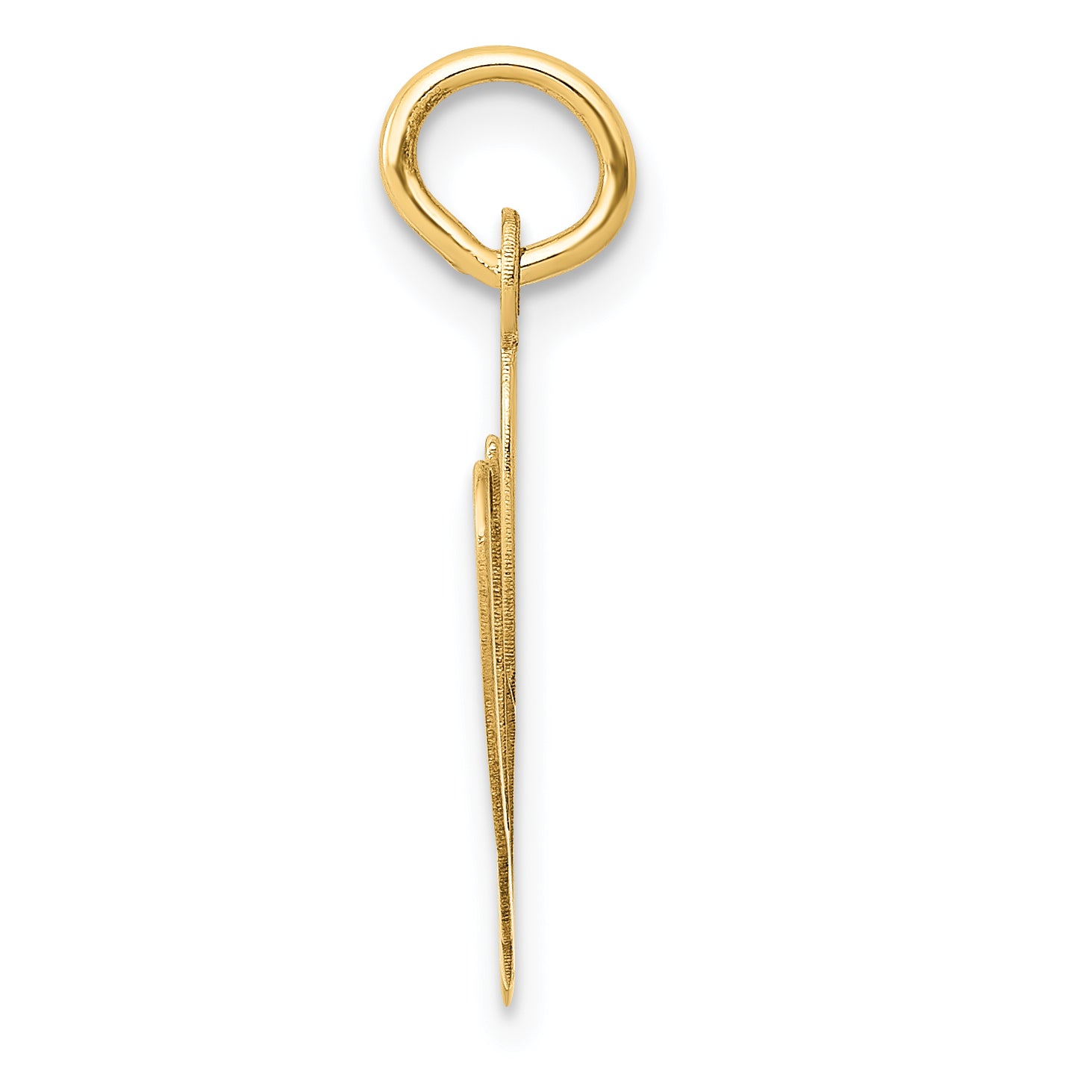 14k Yellow Gold 14k Large Fancy Script Letter W Initial Charm