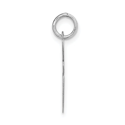 14k White Gold 14k White Gold Large Fancy Script Letter E Initial Charm