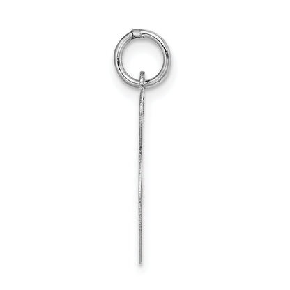 14k White Gold 14k White Gold Large Fancy Script Letter S Initial Charm