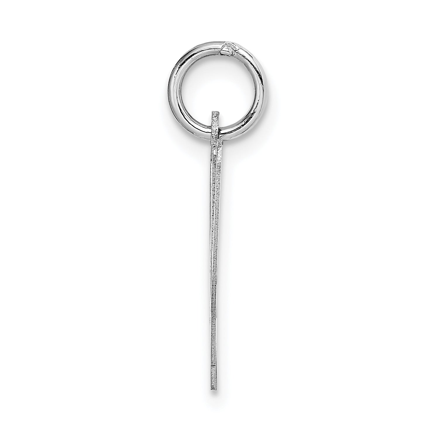 14k White Gold 14k White Gold Large Fancy Script Letter W Initial Charm