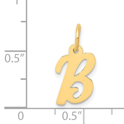 14k Yellow Gold 14k Small Script Letter B Initial Charm