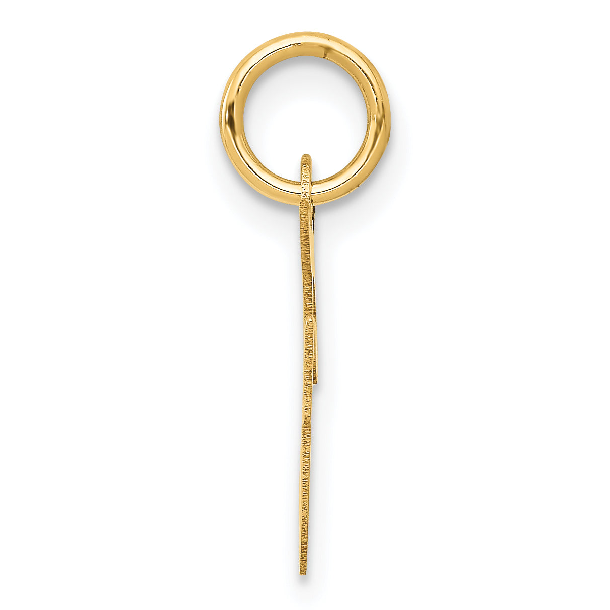 14k Yellow Gold 14k Small Script Letter F Initial Charm