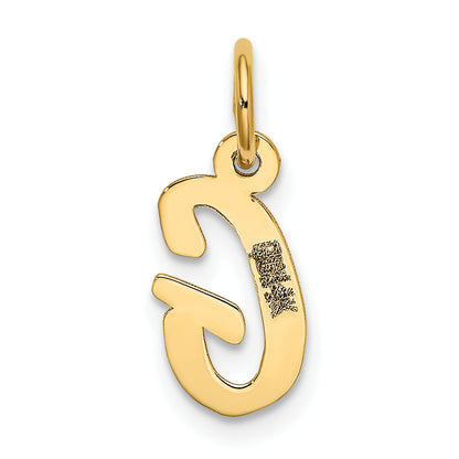 14k Yellow Gold 14k Small Script Letter G Initial Charm
