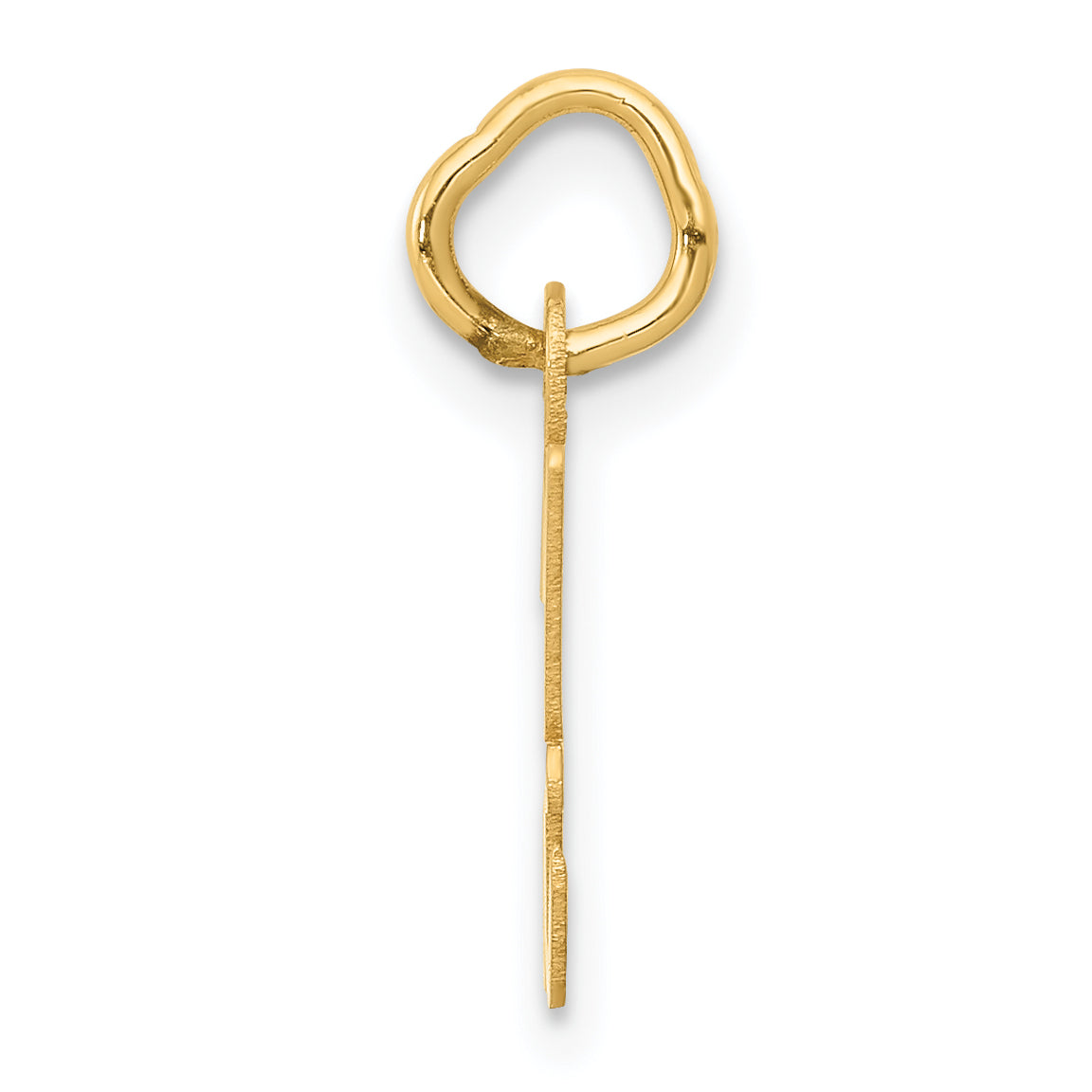 14k Yellow Gold 14k Small Script Letter H Initial Charm