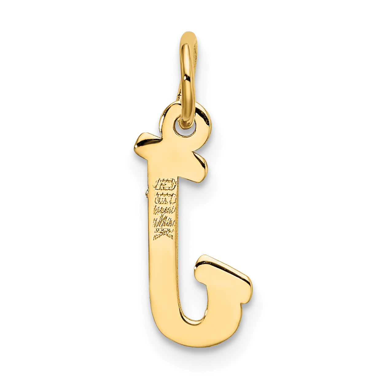 14k Yellow Gold 14k Small Script Letter J Initial Charm