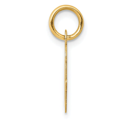 14k Yellow Gold 14k Small Script Letter O Initial Charm