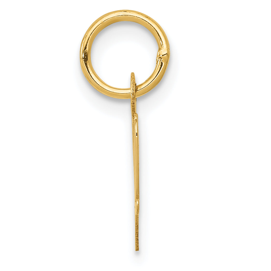 14k Yellow Gold 14k Small Script Letter W Initial Charm