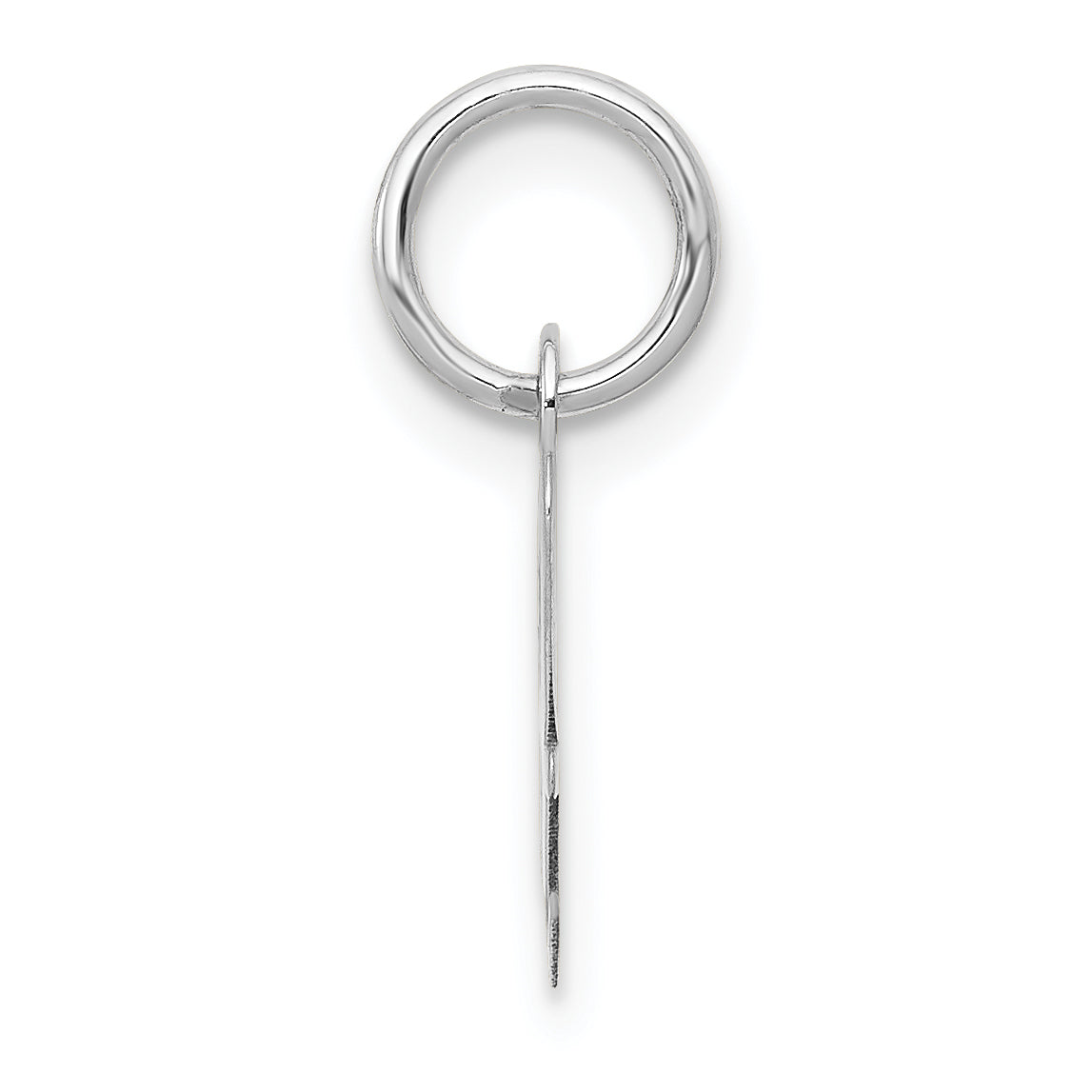 14k White Gold 14k White Gold Small Script Letter A Initial Charm