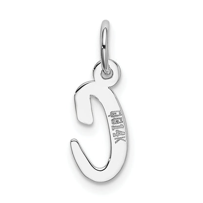 14k White Gold 14k White Gold Small Script Letter C Initial Charm