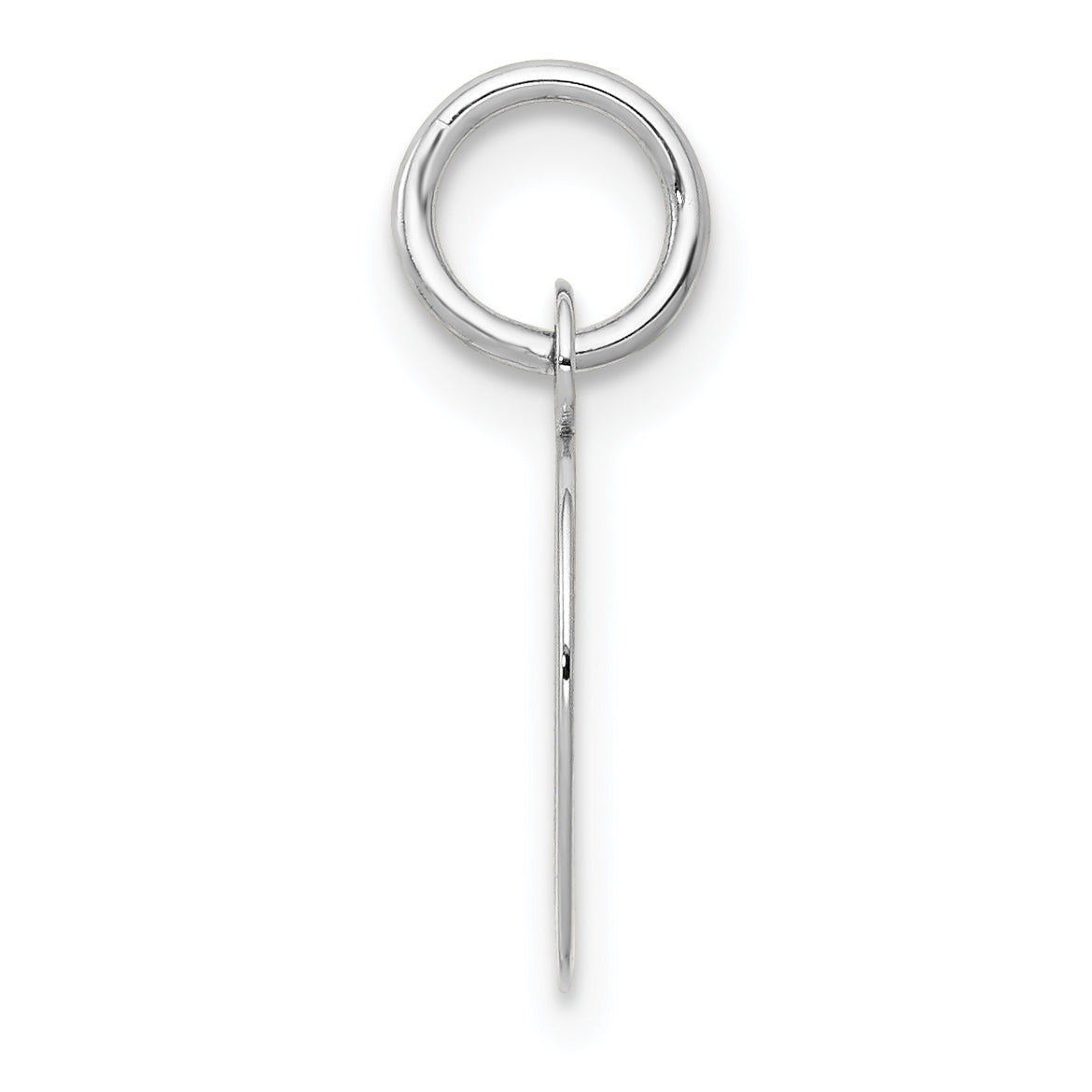 14k White Gold 14k White Gold Small Script Letter D Initial Charm