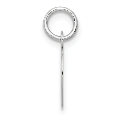 14k White Gold 14k White Gold Small Script Letter D Initial Charm