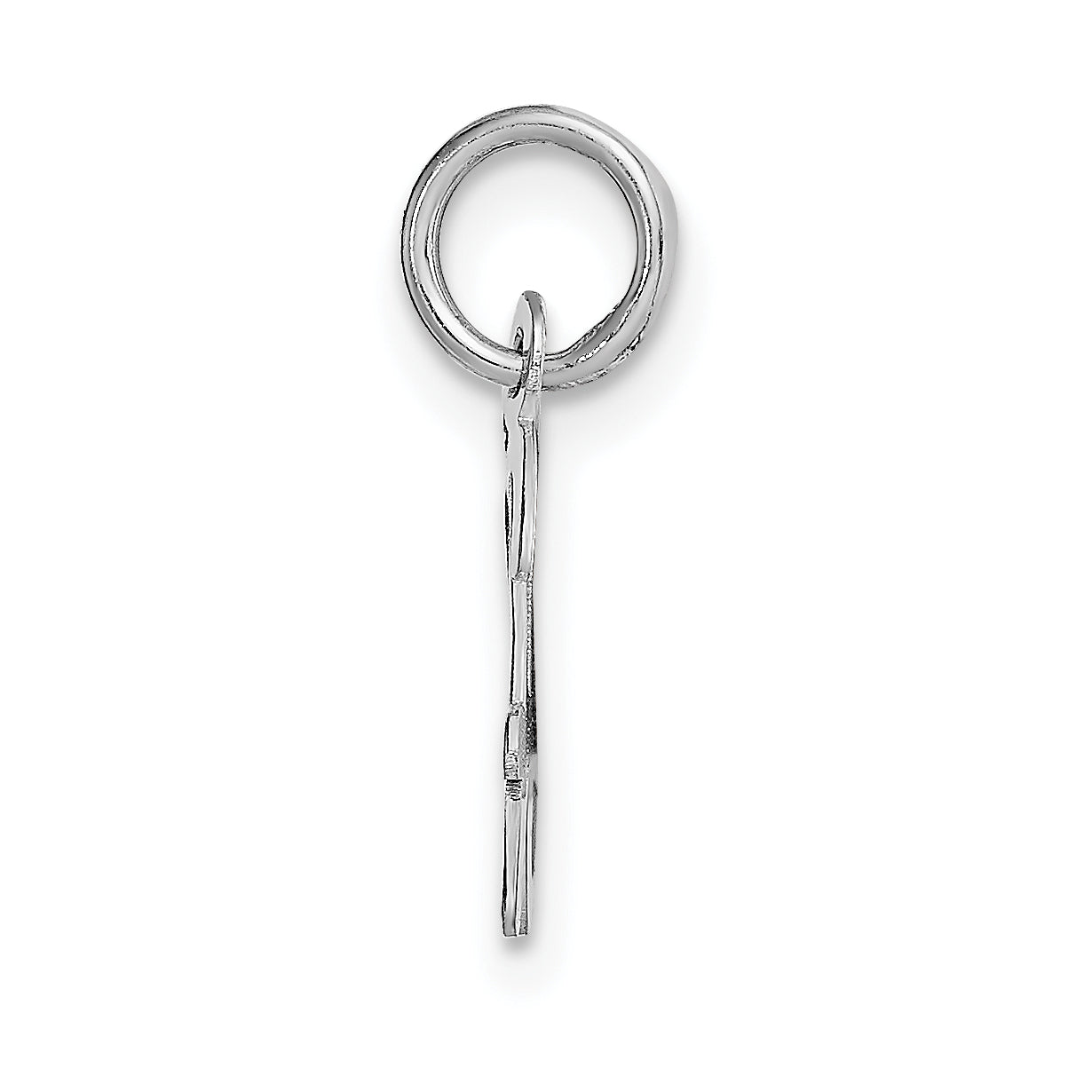 14k White Gold 14k White Gold Small Script Letter H Initial Charm