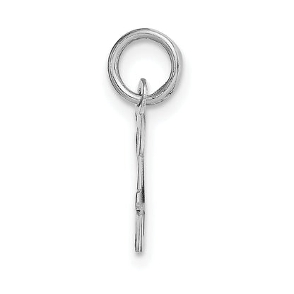 14k White Gold 14k White Gold Small Script Letter H Initial Charm