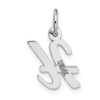 14k White Gold 14k White Gold Small Script Letter H Initial Charm
