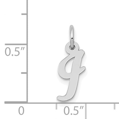 14k White Gold 14k White Gold Small Script Letter I Initial Charm