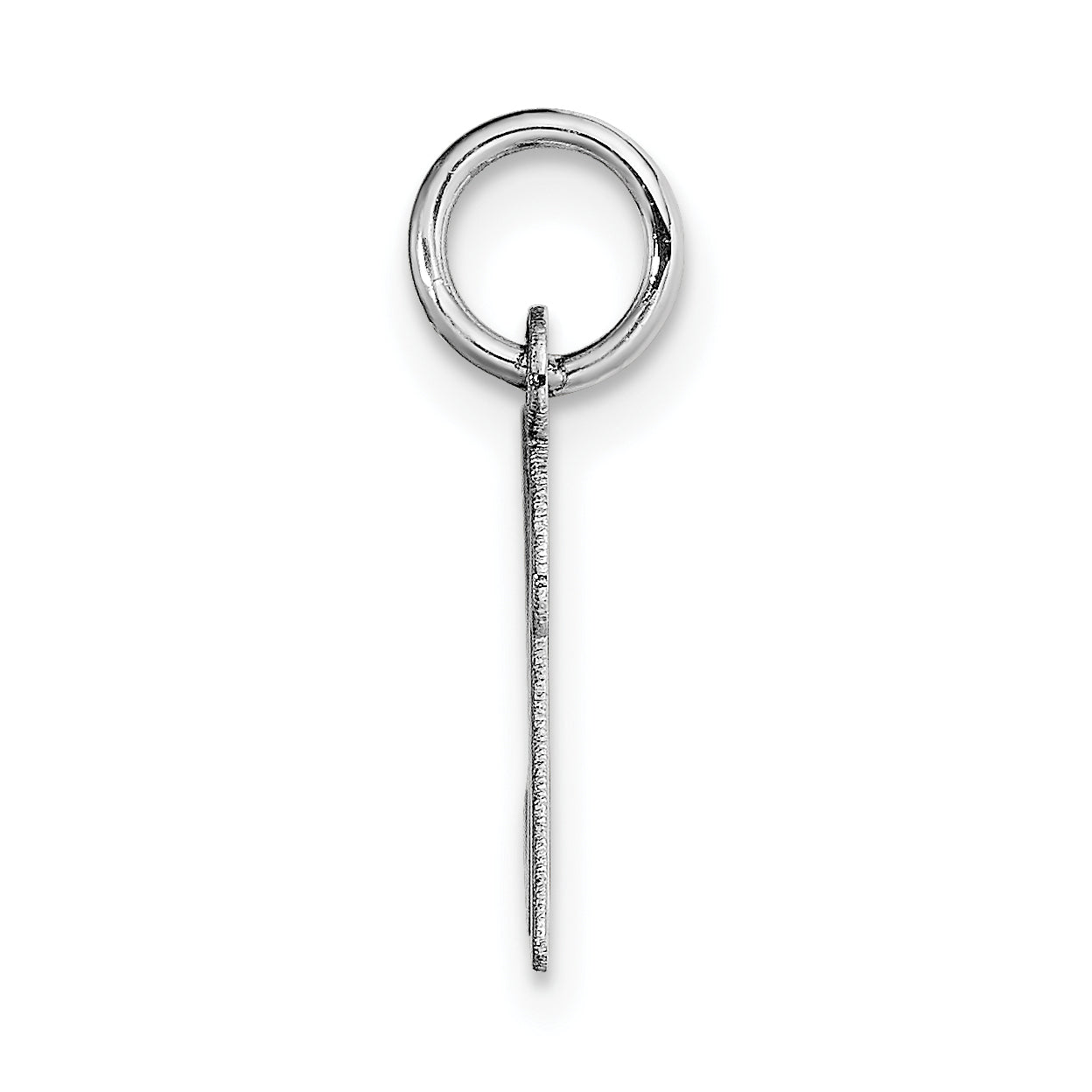 14k White Gold 14k White Gold Small Script Letter K Initial Charm