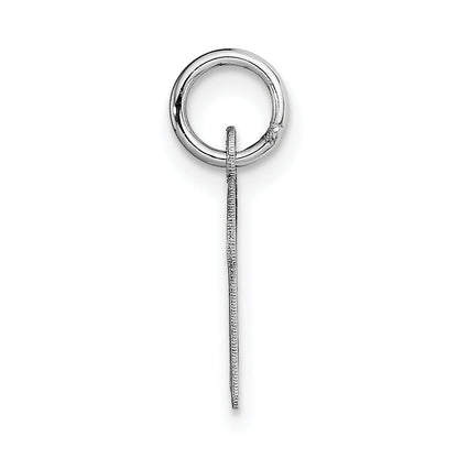14k White Gold 14k White Gold Small Script Letter M Initial Charm