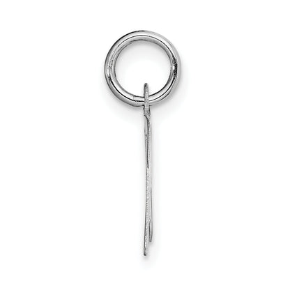 14k White Gold 14k White Gold Small Script Letter N Initial Charm