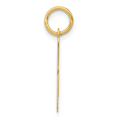 14k Yellow Gold 14k Medium Script Letter A Initial Charm