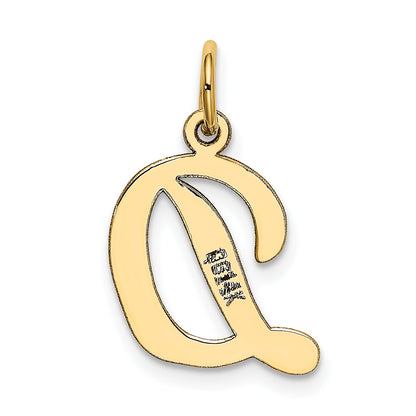 14k Yellow Gold 14k Medium Script Letter D Initial Charm