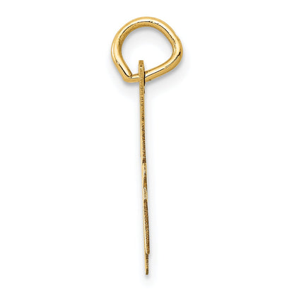 14k Yellow Gold 14k Medium Script Letter H Initial Charm