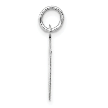 14k White Gold 14k White Gold Medium Script Letter D Initial Charm