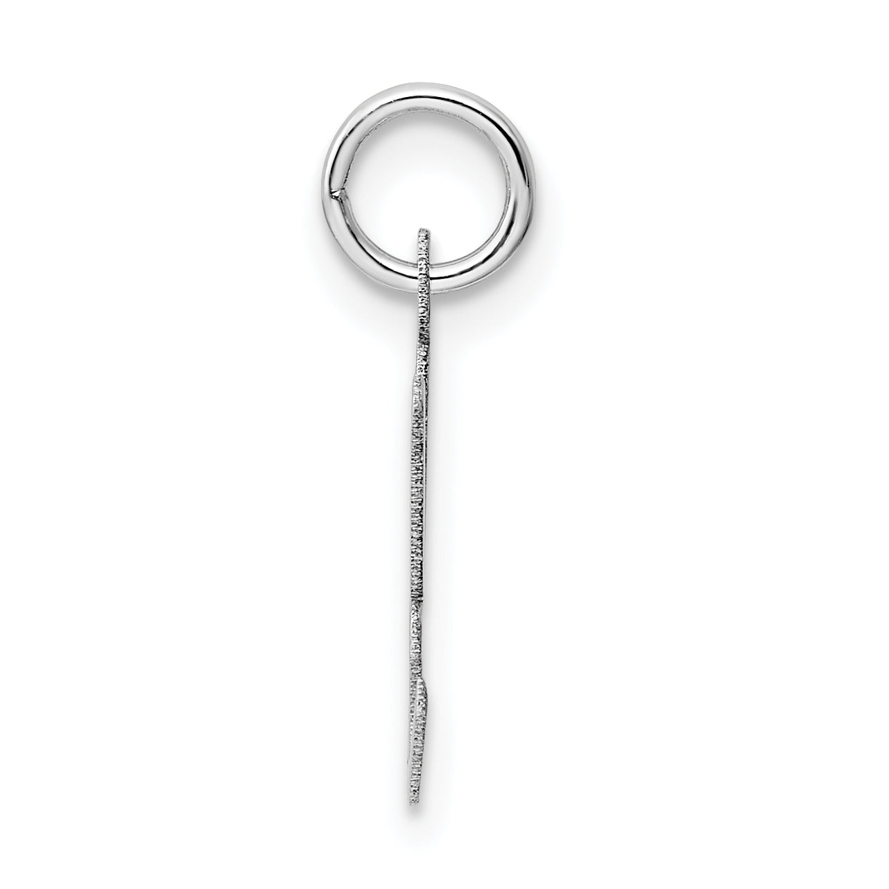 14k White Gold 14k White Gold Medium Script Letter H Initial Charm