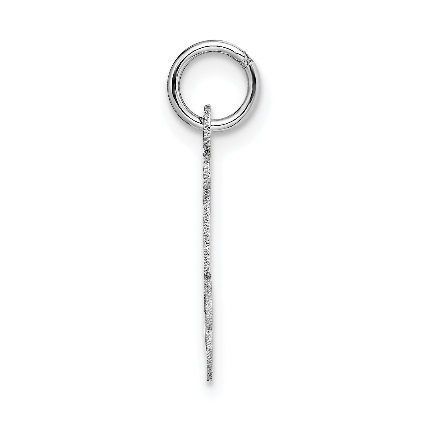 14k White Gold 14k White Gold Medium Script Letter J Initial Charm