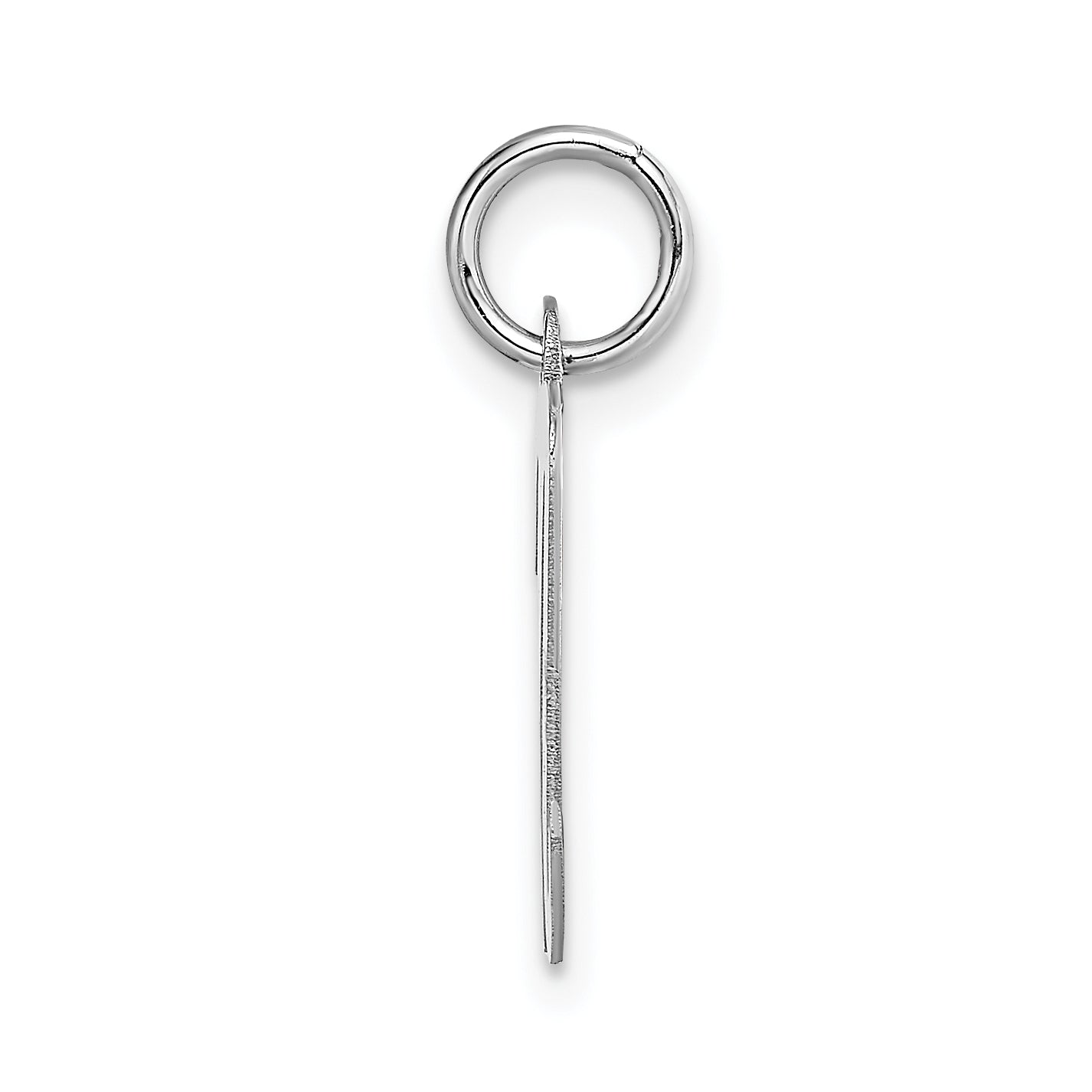 14k White Gold 14k White Gold Medium Script Letter N Initial Charm