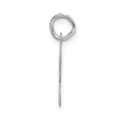 14k White Gold 14k White Gold Medium Script Letter R Initial Charm