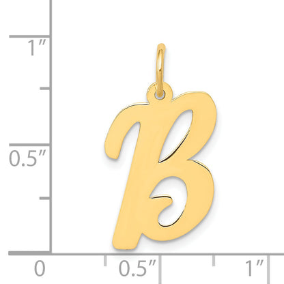 14k Yellow Gold 14k Large Script Letter B Initial Charm