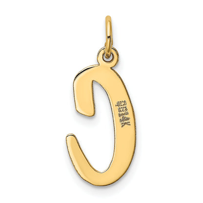 14k Yellow Gold 14k Large Script Letter C Initial Charm