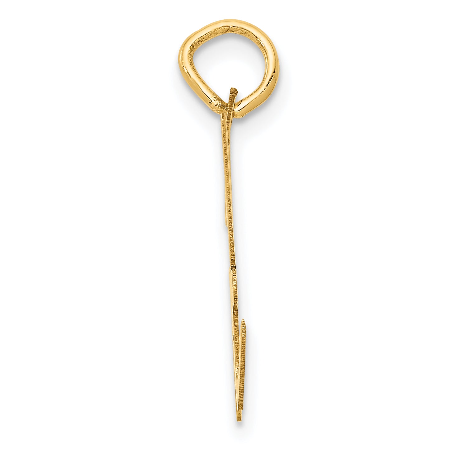 14k Yellow Gold 14k Large Script Letter H Initial Charm