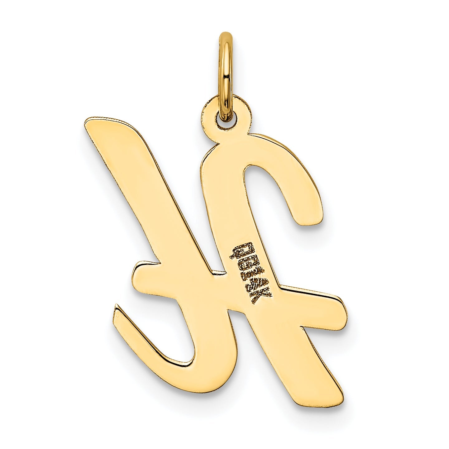 14k Yellow Gold 14k Large Script Letter H Initial Charm