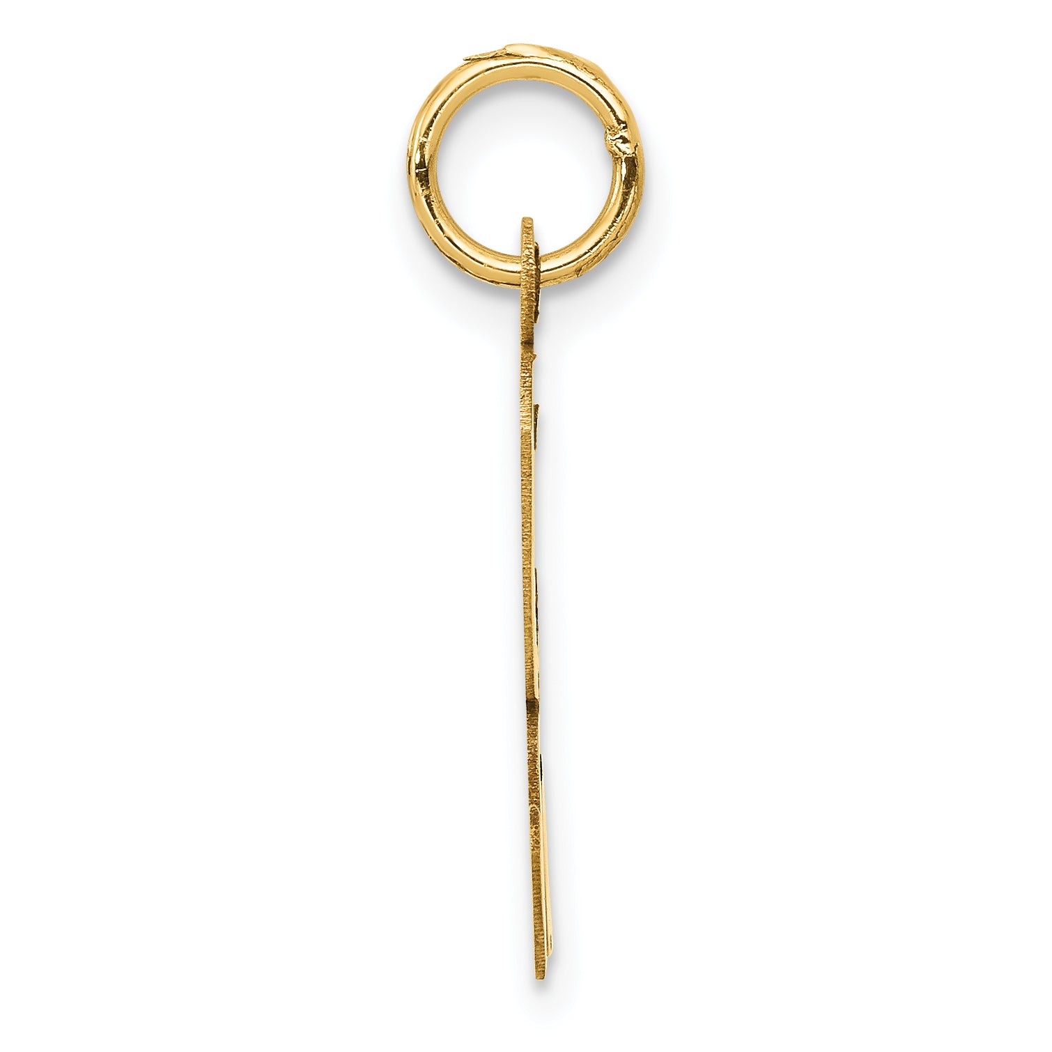 14k Yellow Gold 14k Large Script Letter K Initial Charm