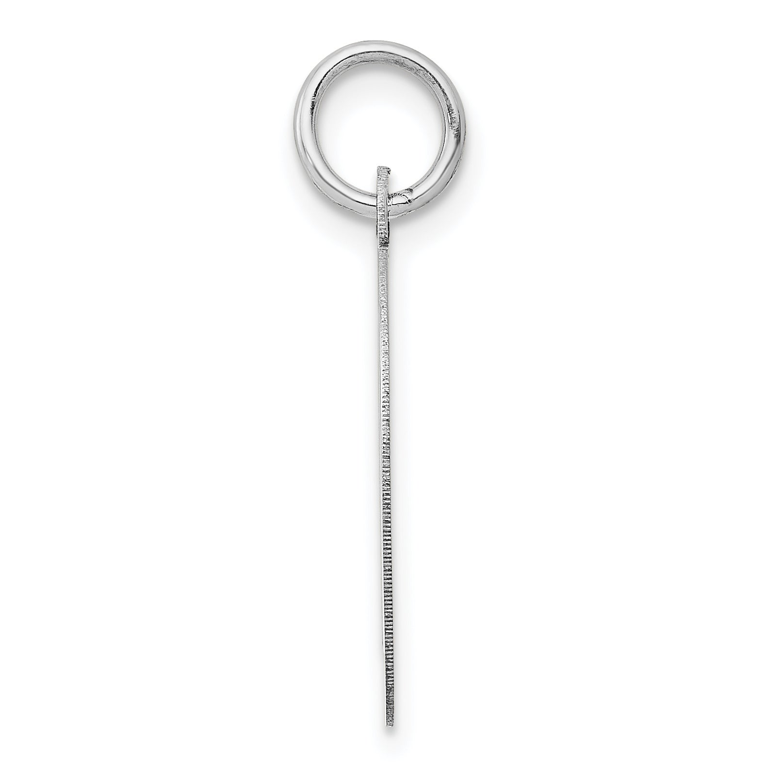 14k White Gold 14k White Gold Large Script Letter D Initial Charm