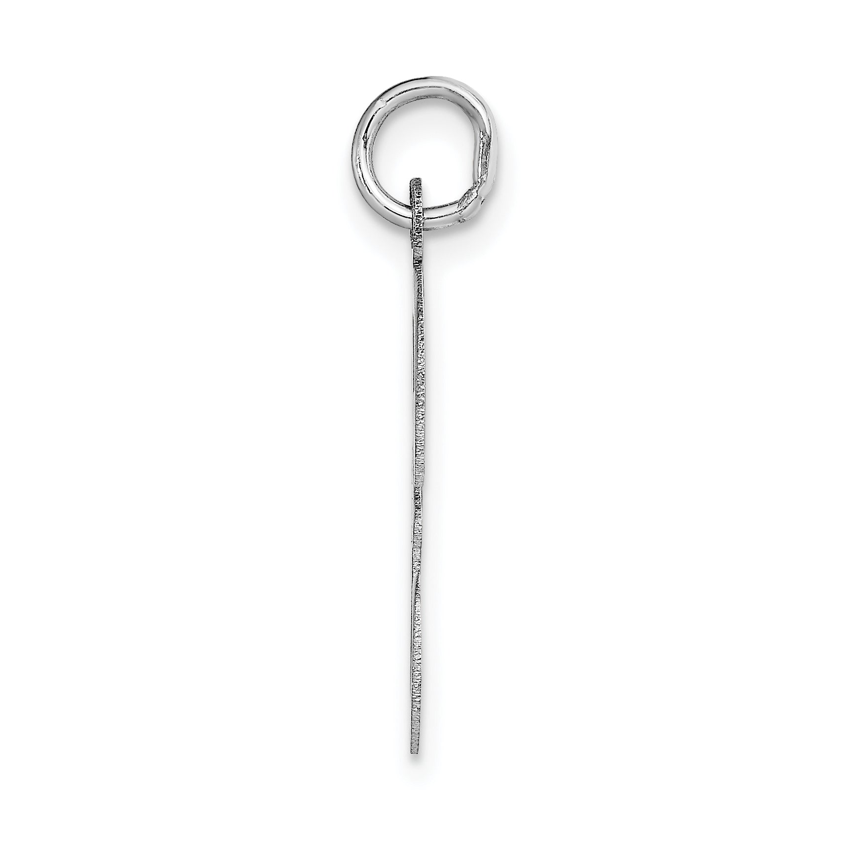 14k White Gold 14k White Gold Large Script Letter F Initial Charm