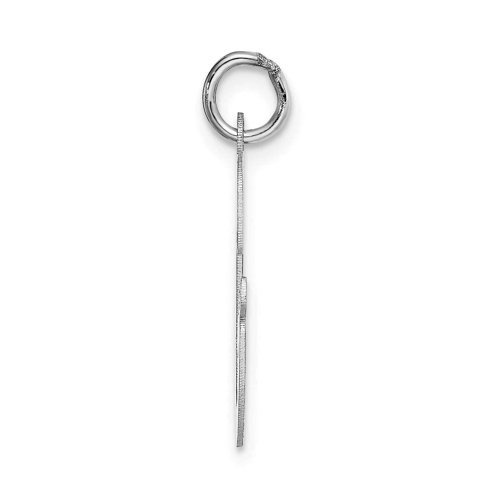 14k White Gold 14k White Gold Large Script Letter G Initial Charm