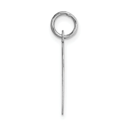 14k White Gold 14k White Gold Large Script Letter V Initial Charm