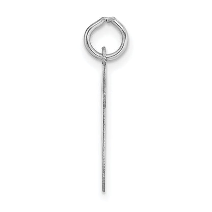 14k White Gold 14k White Gold Large Script Letter W Initial Charm