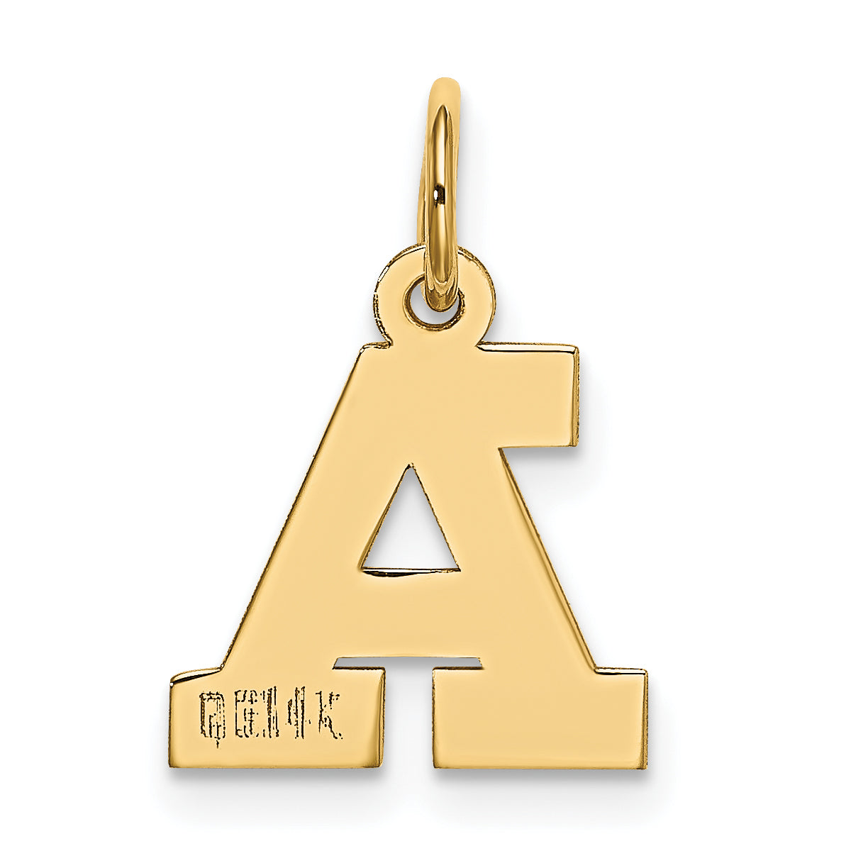14k Yellow Gold 14k Small Block Letter A Initial Charm