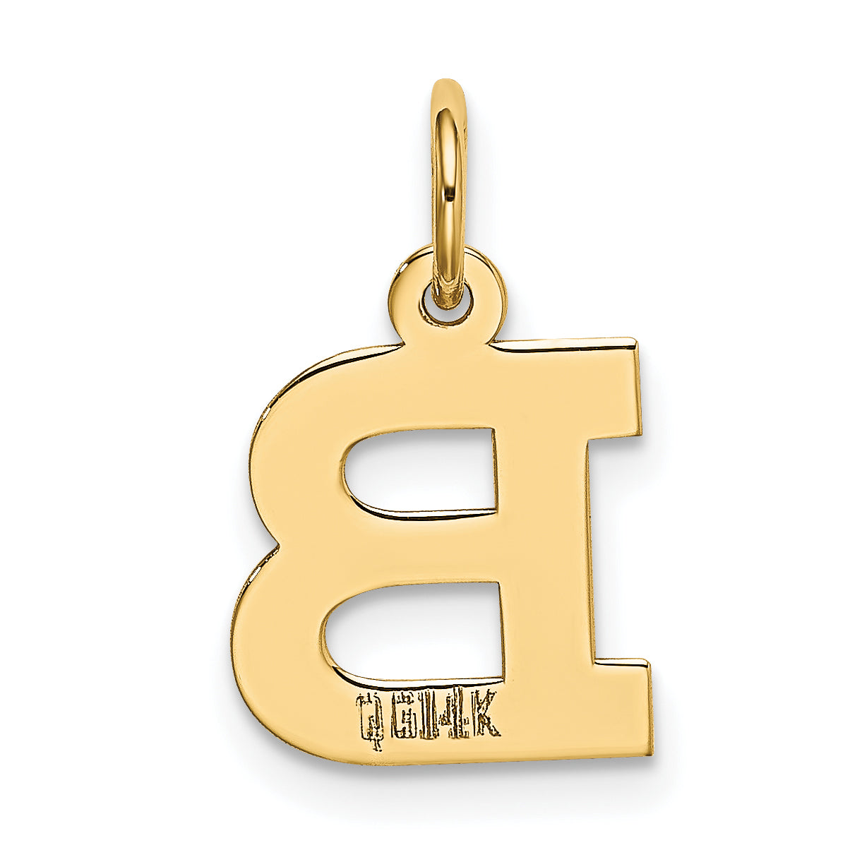 14k Yellow Gold 14k Small Block Letter B Initial Charm