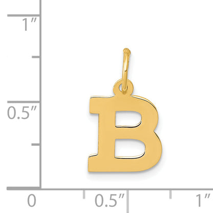 14k Yellow Gold 14k Small Block Letter B Initial Charm