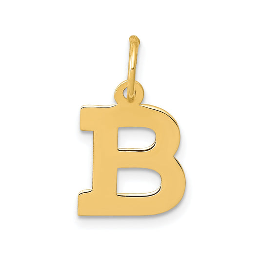 14k Yellow Gold 14k Small Block Letter B Initial Charm