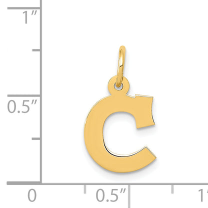 14k Yellow Gold 14k Small Block Letter C Initial Charm